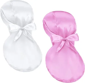 2 Pcs Do Rag for Women Motorcycle Helmet Liner Skull Cap Silk Helmet Hightail Hair Protector Accessories Durag