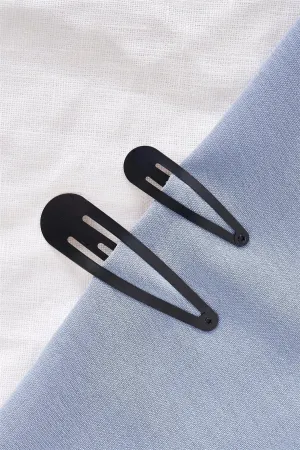 3pcs Small Black Vintage Plain Triangular Hair Clip