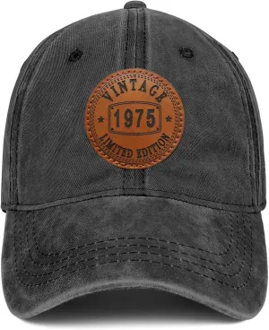 50th,40th,60th Birthday Gifts for Men Women Vintage 1975 1965 1985 Hat 50 Year Old Gifts Baseball Cap