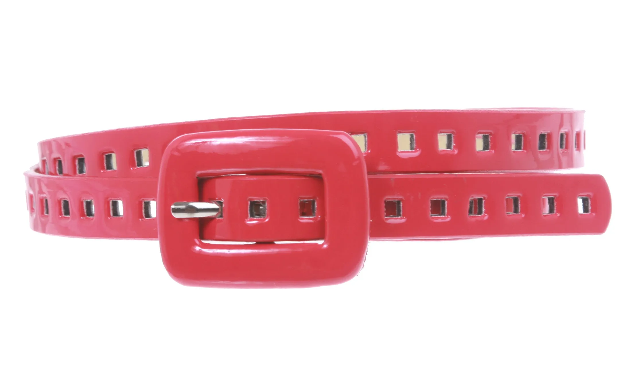 5/8 Inch Wide Patent Skinny Leather Belt