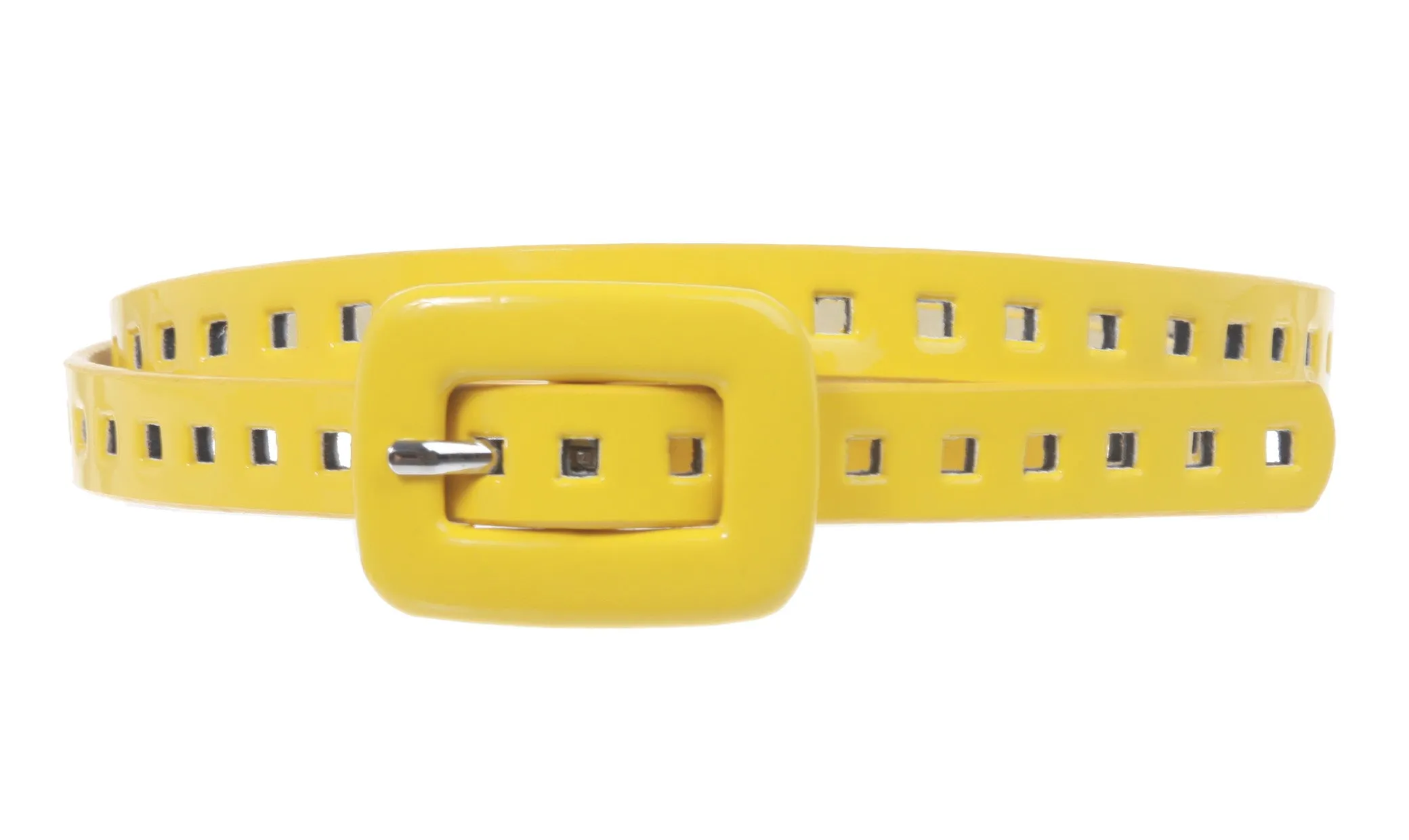 5/8 Inch Wide Patent Skinny Leather Belt