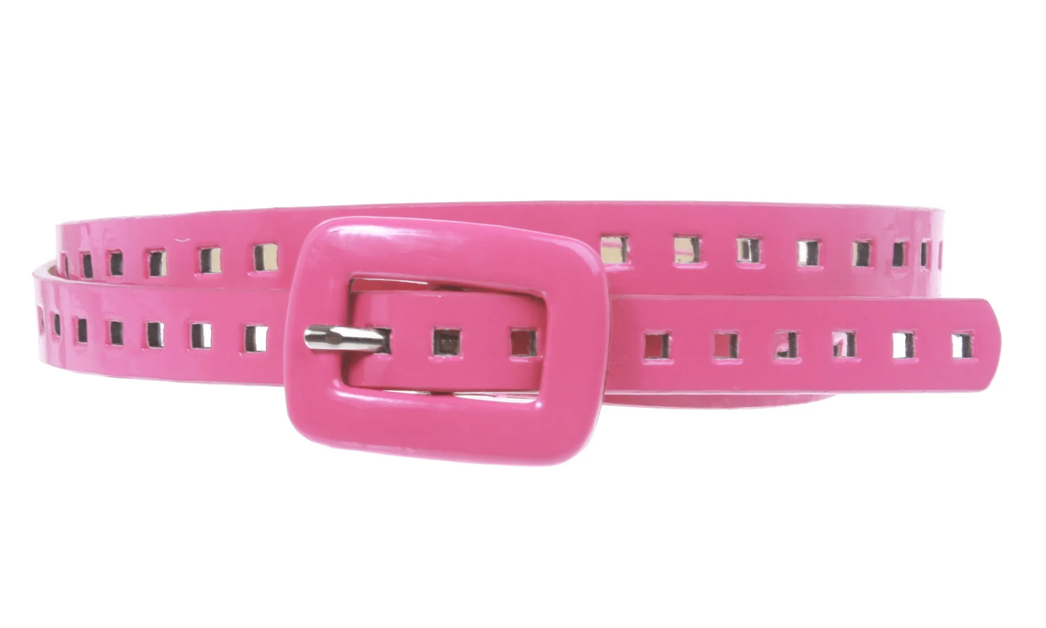 5/8 Inch Wide Patent Skinny Leather Belt