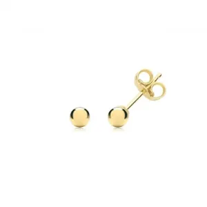 9ct Yellow Gold 3mm Ball Stud Earrings ES201