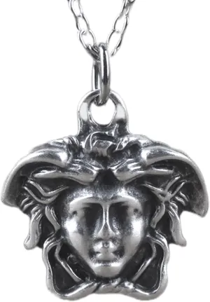 Ancient Greek Medusa Pendant, Medusa Gorgon Silver Color Pendant, Gift for Her Who Loves Greek Mythology Necklace Medusa Medallion, Angry Gorgon Medusa Women & Men Necklace, Mythological Gothic Statement Jewelry Gift