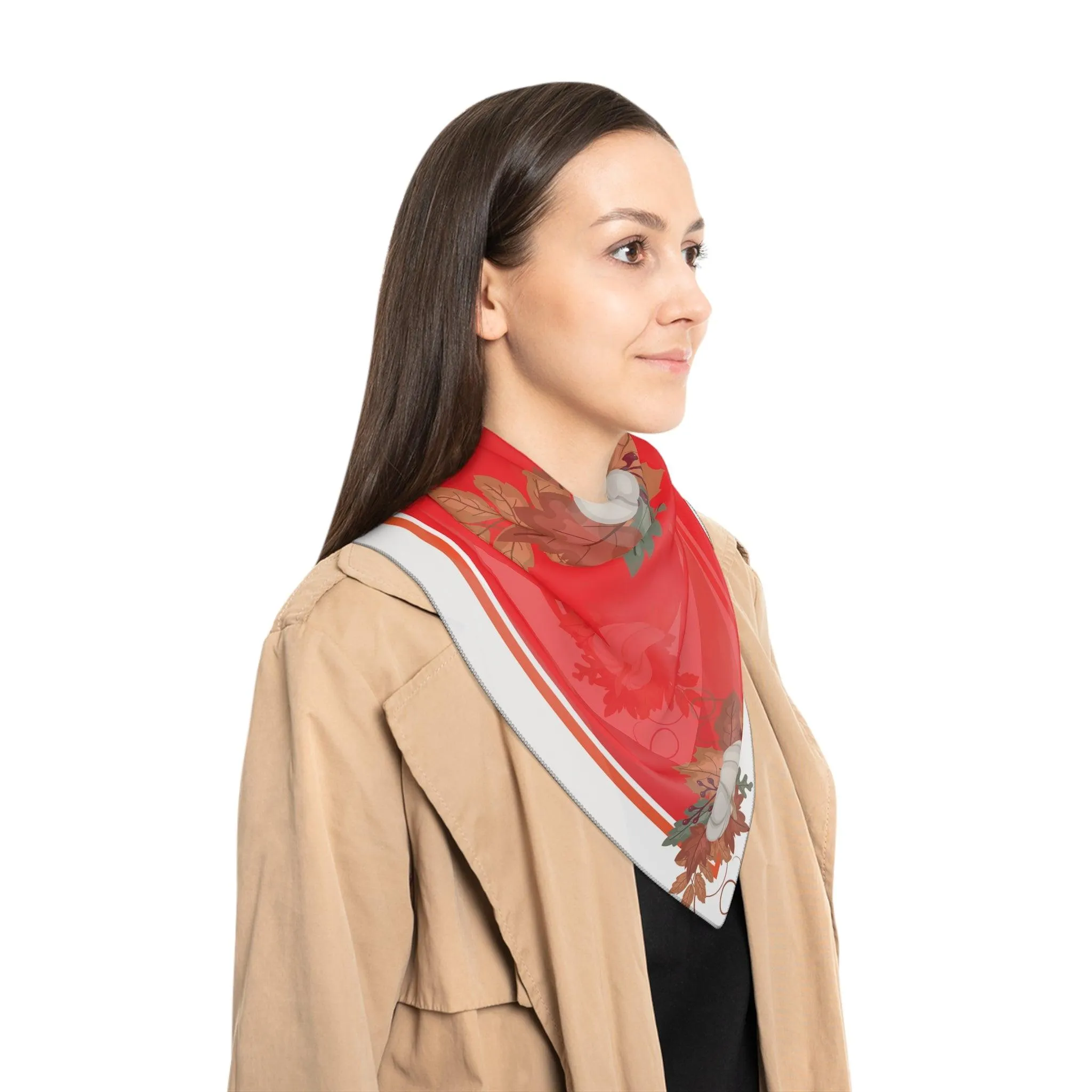 Autumn Chic Sheer Scarf - Exquisite Poly Voile and Chiffon Fusion