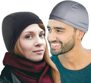 Badass Moto Skull Caps for Men and Women - Motorcycle Skull Cap Beanie for Men, Skull Cap Helmet Liner, Bike Helmet Liner, Summer Beanie Motorcycle Keeps You Cool & Dry, Sweat Out of Eyes - 2 Pack