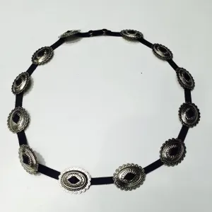 Black Leather Belt 120cm with press stud