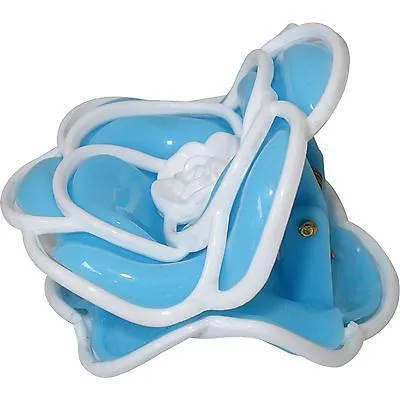 Blue Flower Hair Claw Clip Comb Clamp Clasp Grip Girls Womens Kids Accessories