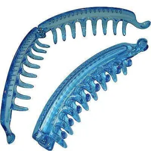 Blue Hair Claw Banana Clip Comb Clamp Grip Grasp Clasp Girls Womens Accessories