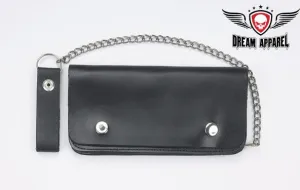 Brown Biker Bifold Chain Wallet