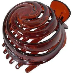 Brown Hair Bun Claw Clip Comb Clamp Grip Clasp Girls Kids Womens Accessories