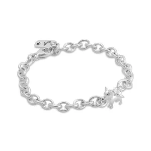 Chihuahua Silver Dog Charm Bracelet