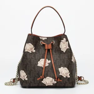 Classic style fashion brand bucket women bag Floral designer