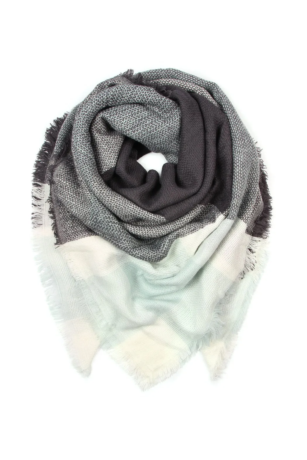 Colorblock Blanket Scarf -  Style 8