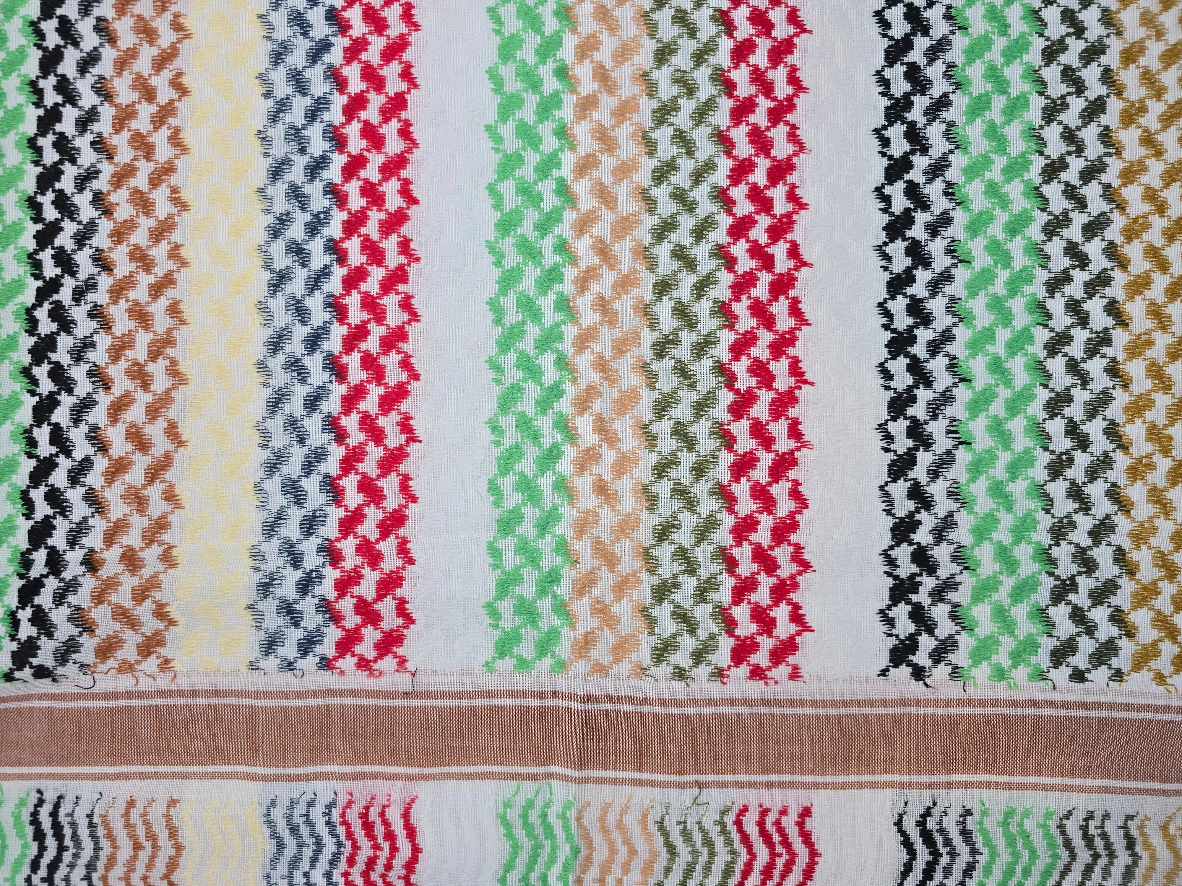 Colorful Shemagh Keffiyeh Scarf - Made in Palestine