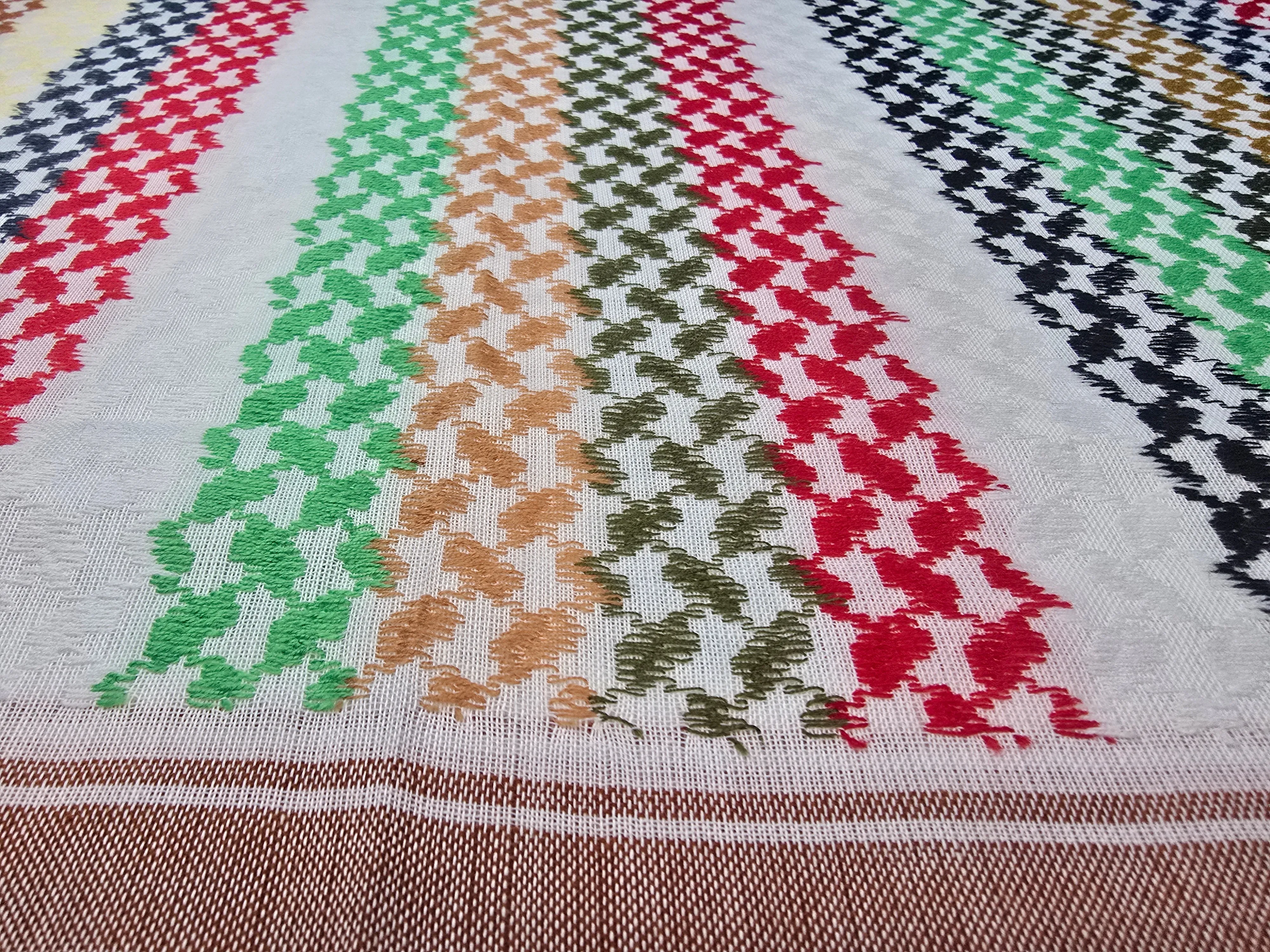 Colorful Shemagh Keffiyeh Scarf - Made in Palestine