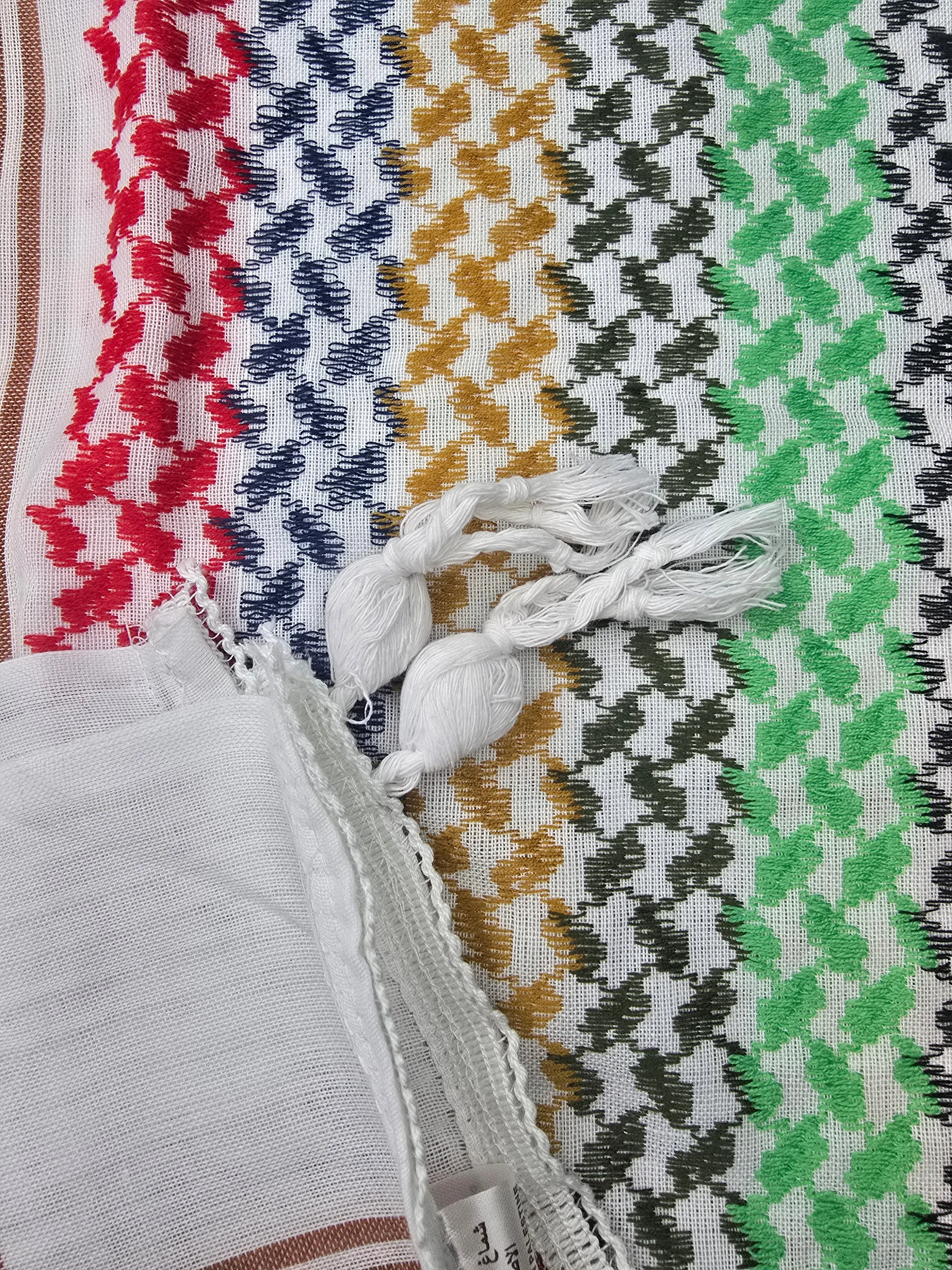 Colorful Shemagh Keffiyeh Scarf - Made in Palestine