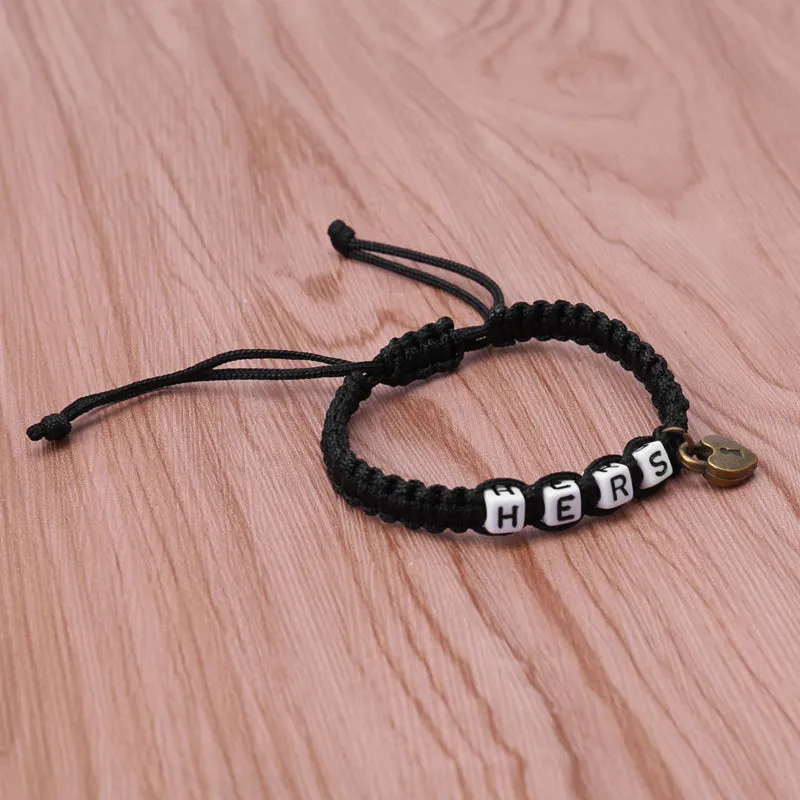 Couples Bracelet His/Hers Matching Jewelry Lovers Boyfriend Girlfriend Braid in 6 Color Options