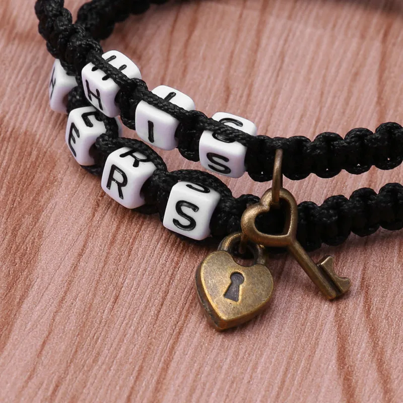 Couples Bracelet His/Hers Matching Jewelry Lovers Boyfriend Girlfriend Braid in 6 Color Options