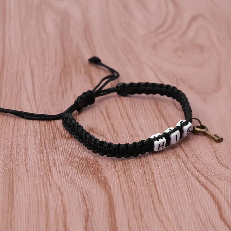 Couples Bracelet His/Hers Matching Jewelry Lovers Boyfriend Girlfriend Braid in 6 Color Options