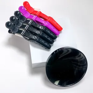 Croc Clips and Magnifying Mirror