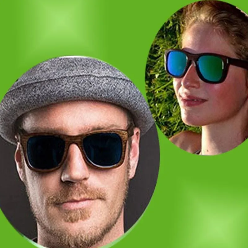Dark Brown Full Frame Wood Sunglasses Polarized For Men Women(8 colors)