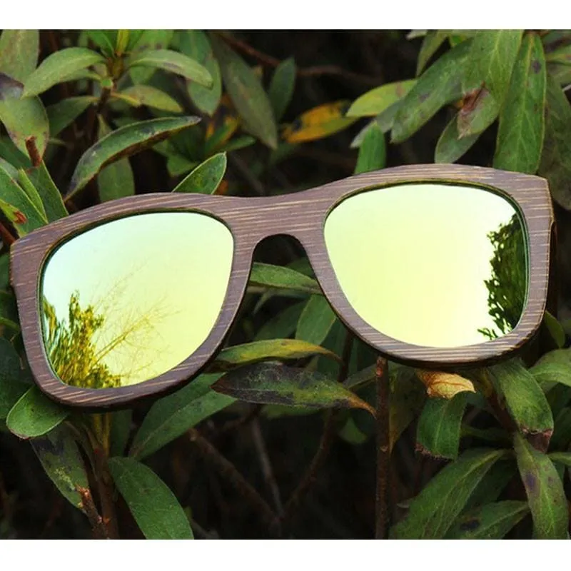 Dark Brown Full Frame Wood Sunglasses Polarized For Men Women(8 colors)