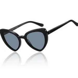 DUCO Trendy Heart Polarized Sunglasses for Women Narrow Cat Eye Vintage Shades DC1206