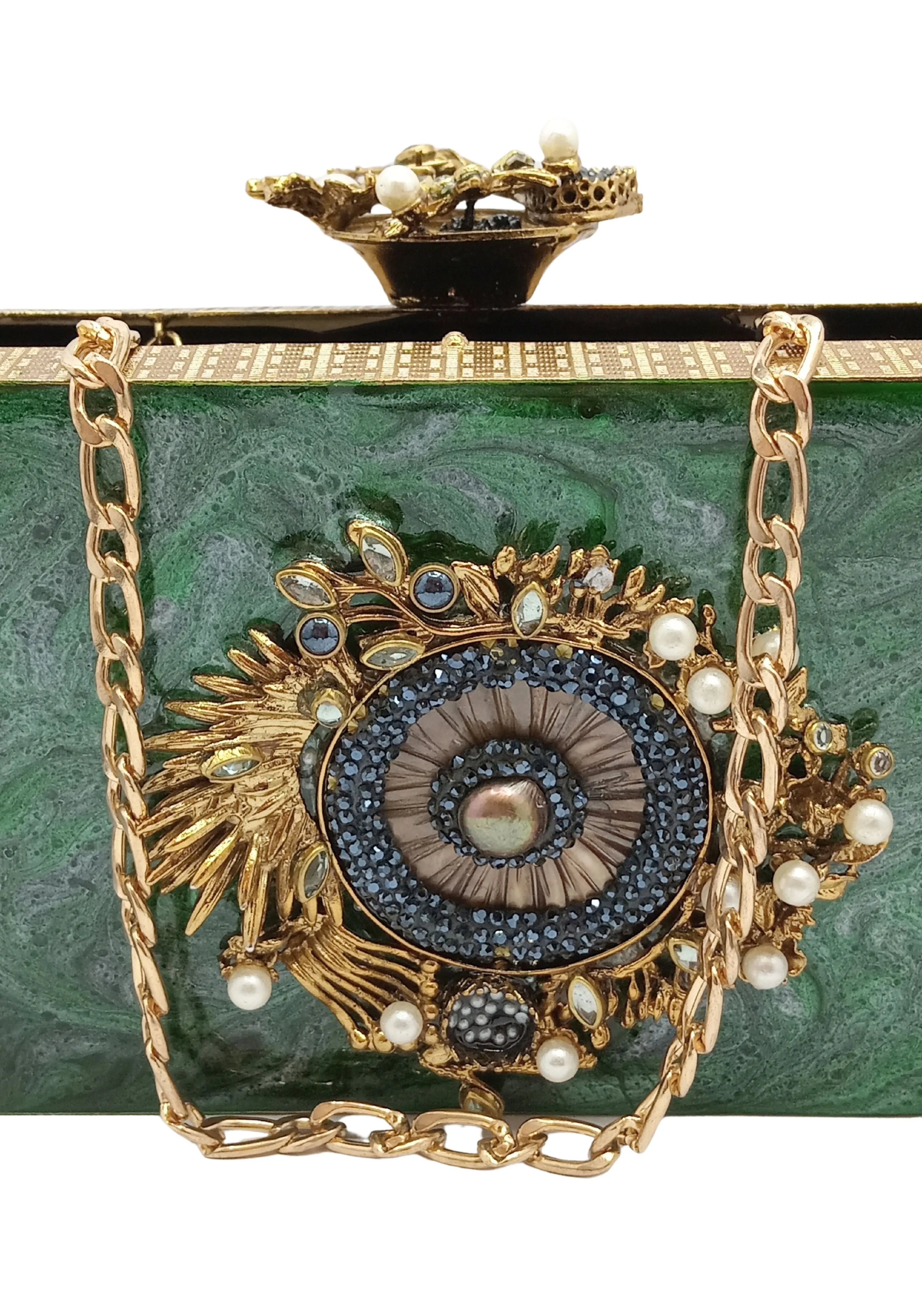 Emarald Motif Clutch