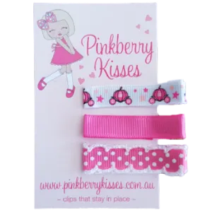 Everyday Non Slip Hair Clips - Pink Cinderella