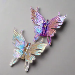Fairycore Colorful Butterfly Hair Claws - Large Geometric Hair Clips
