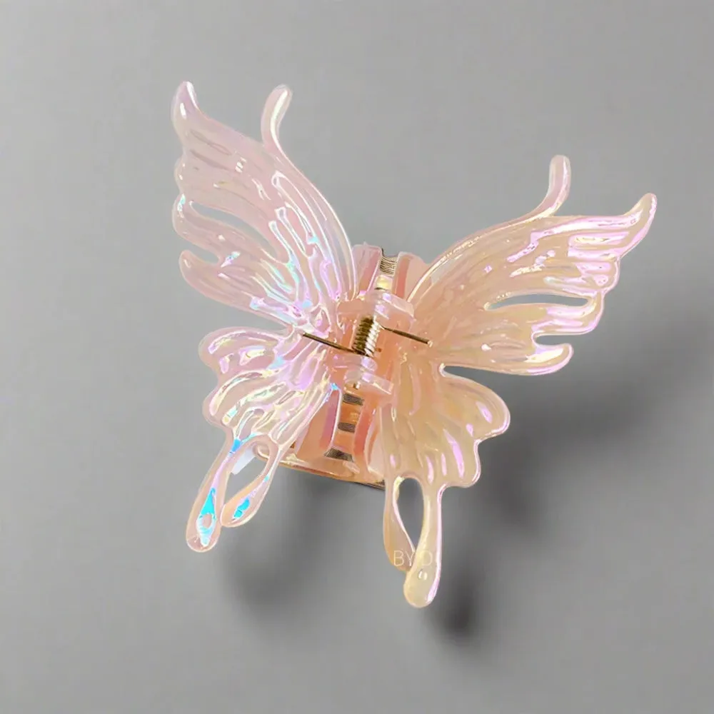 Fairycore Colorful Butterfly Hair Claws - Large Geometric Hair Clips