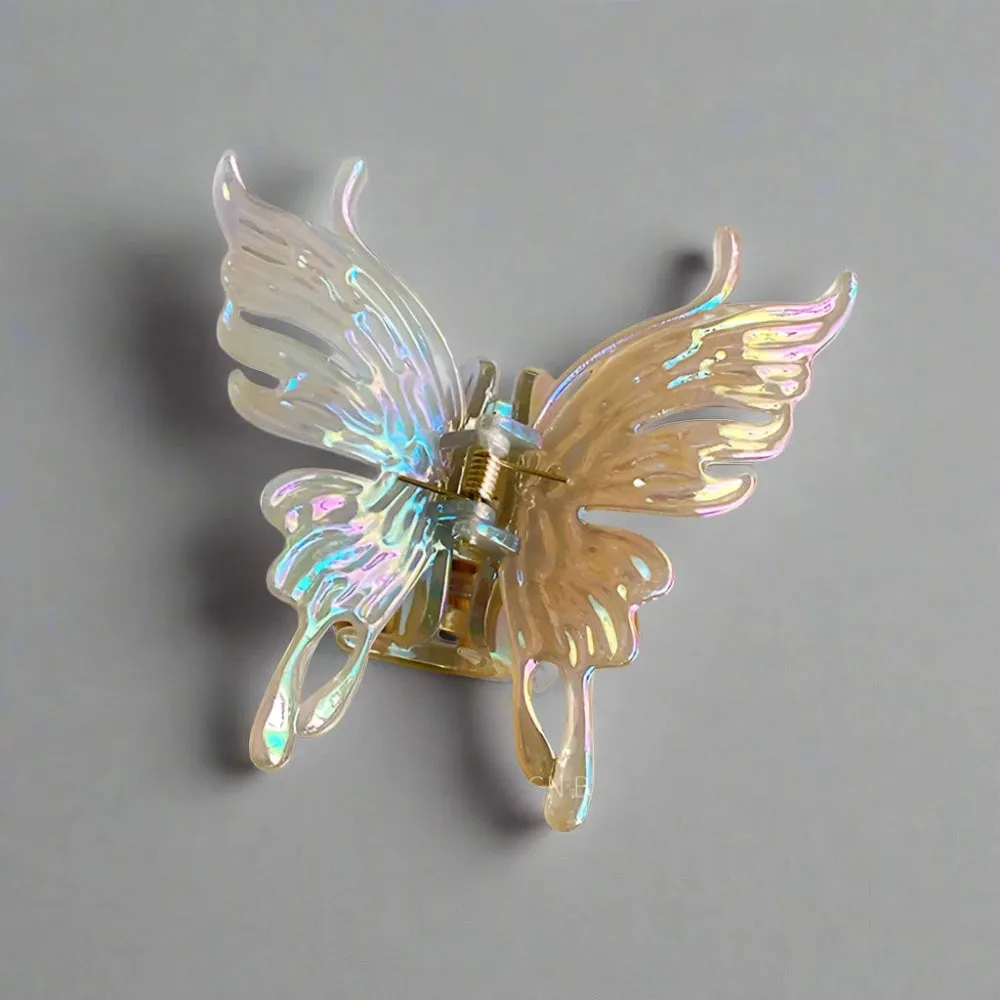 Fairycore Colorful Butterfly Hair Claws - Large Geometric Hair Clips