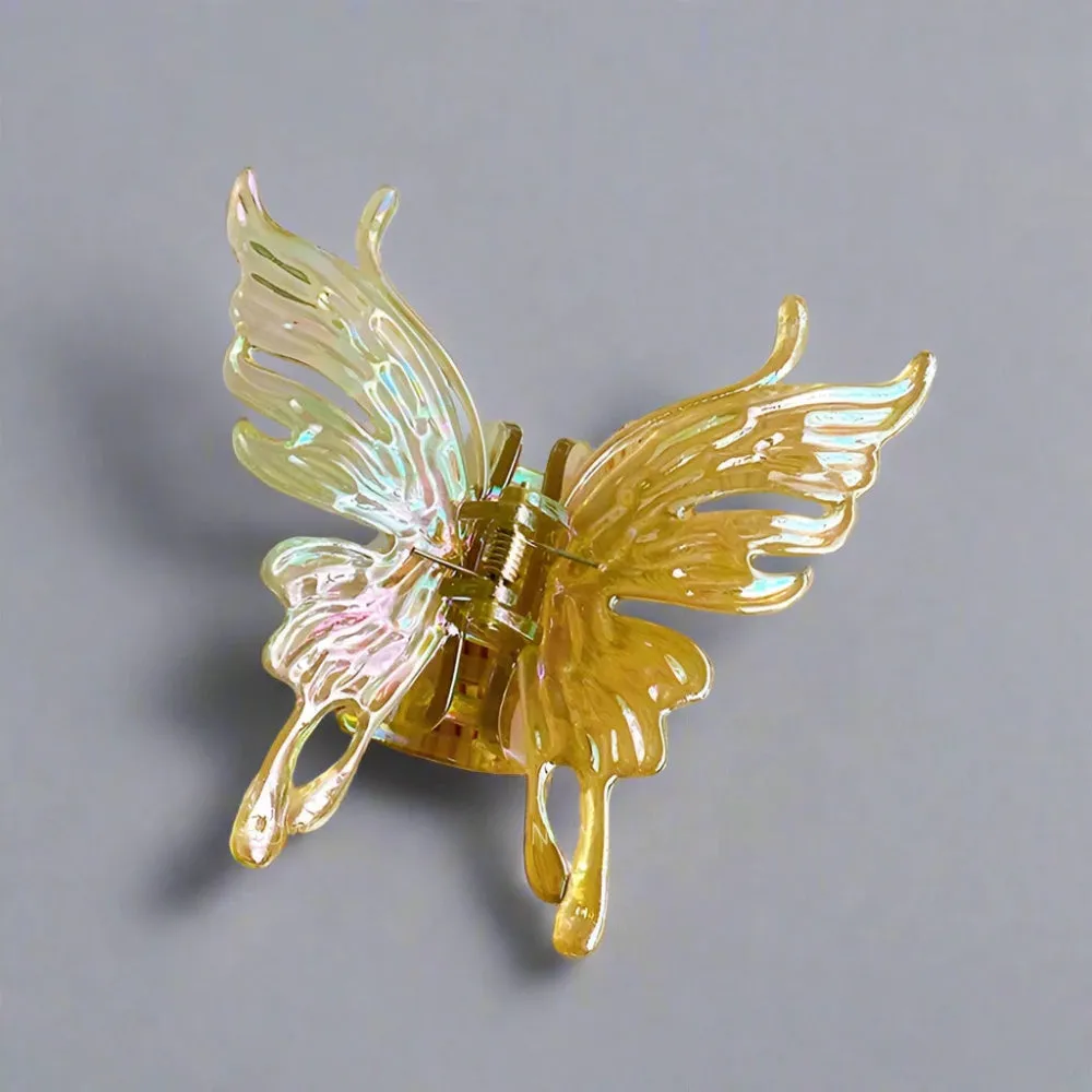 Fairycore Colorful Butterfly Hair Claws - Large Geometric Hair Clips