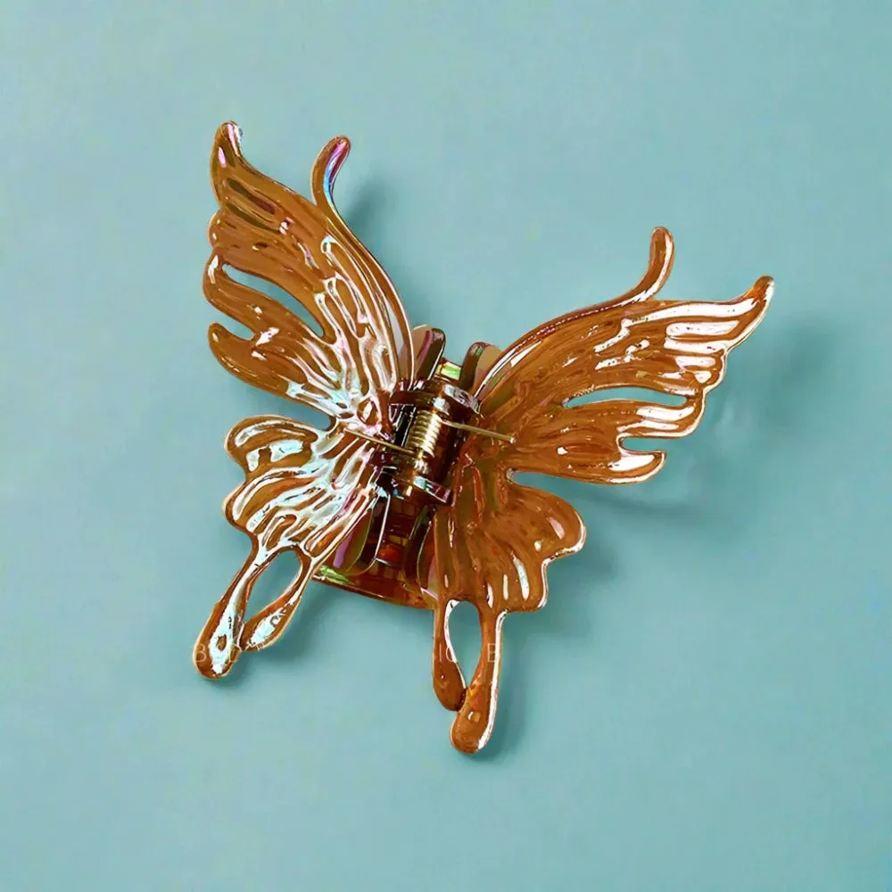 Fairycore Colorful Butterfly Hair Claws - Large Geometric Hair Clips