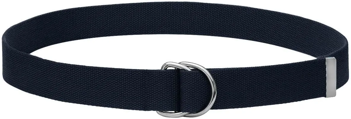 Falari Canvas Web Belt Metal Double D Ring Buckle for Men Women Casual Cloth Military Style Belt 1 1/2" Wide