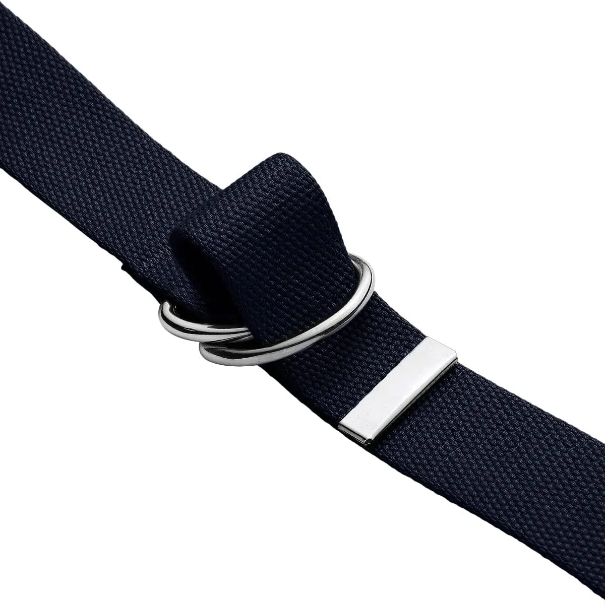 Falari Canvas Web Belt Metal Double D Ring Buckle for Men Women Casual Cloth Military Style Belt 1 1/2" Wide
