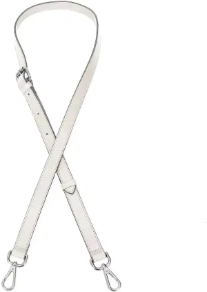Full Grain Leather Adjustable Replacement Cross Body Purse Shoulder Strap Handbag Bag Wallet, 2/3 Wide(Beige-Silver Lock)