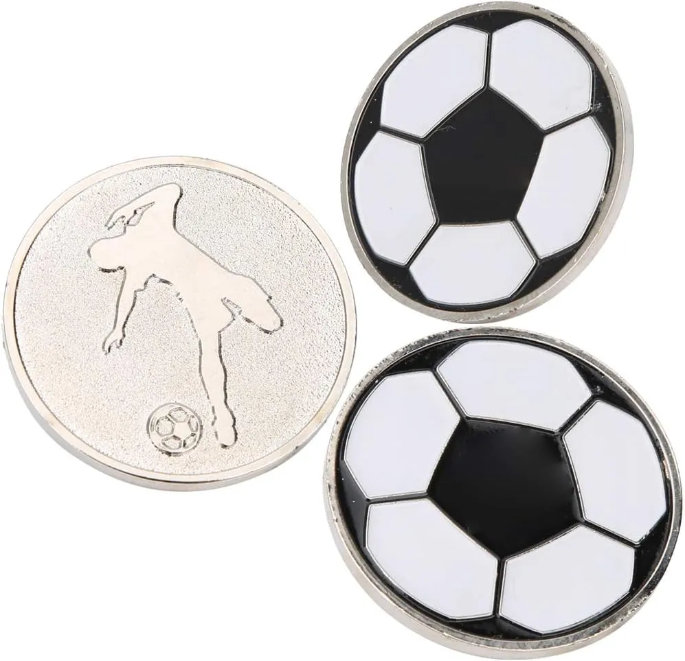 gernie 3Pcs Portable Soccer Referee Flip Anti Hard Alloy Football Judge Toss with Case for Matches Training
