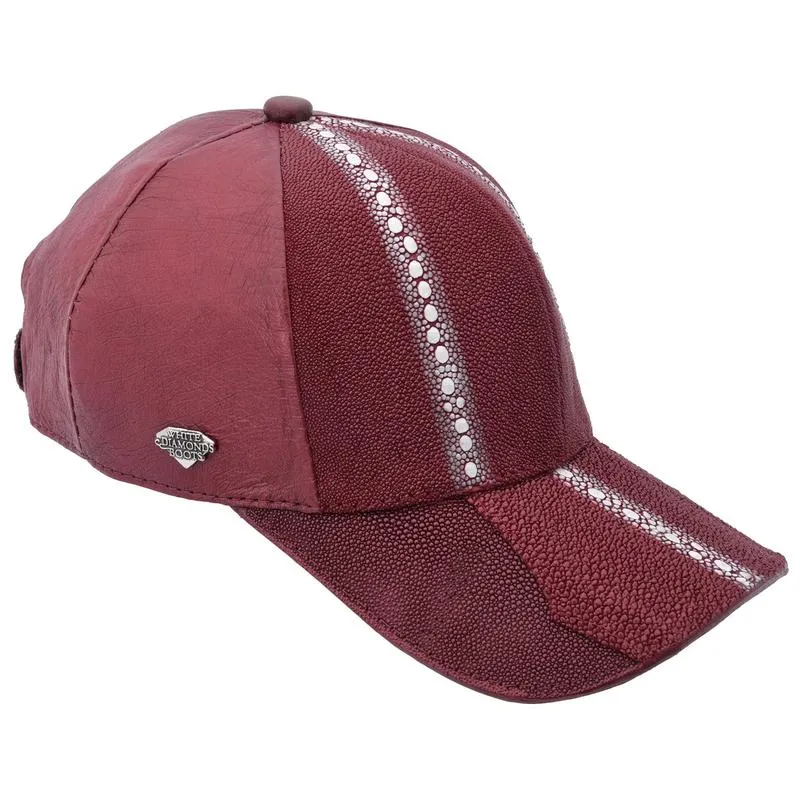 Gorra Original  Piel Mantarraya Vino