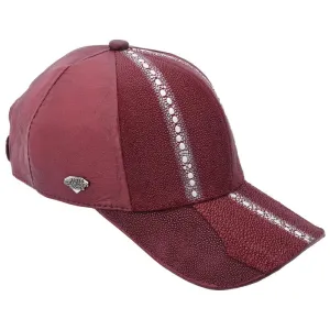 Gorra Original  Piel Mantarraya Vino