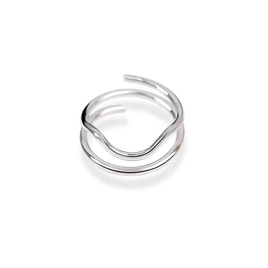 Gothic Metal Line Thin Nail Rings for Women Daily Fingertip Protective Cover Trendy Ring