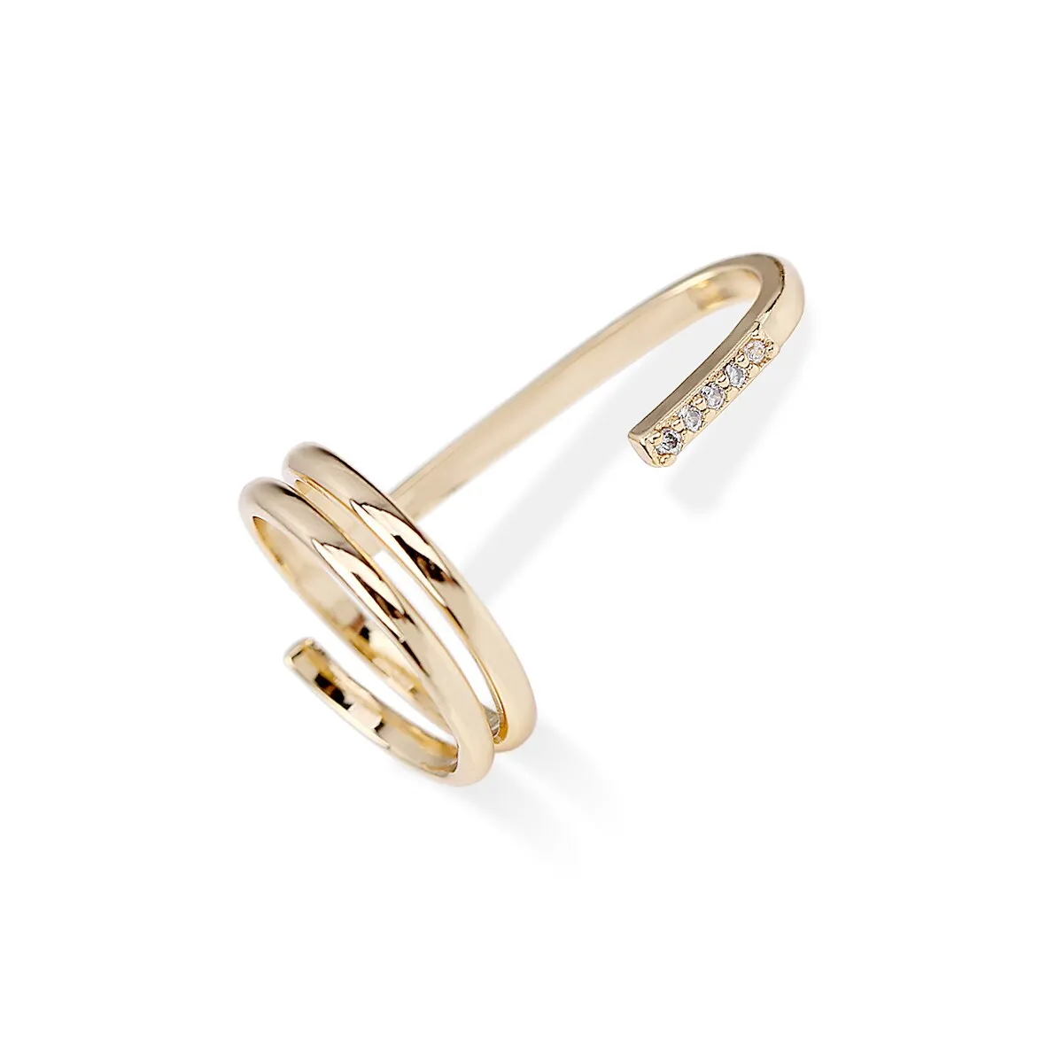Gothic Metal Line Thin Nail Rings for Women Daily Fingertip Protective Cover Trendy Ring