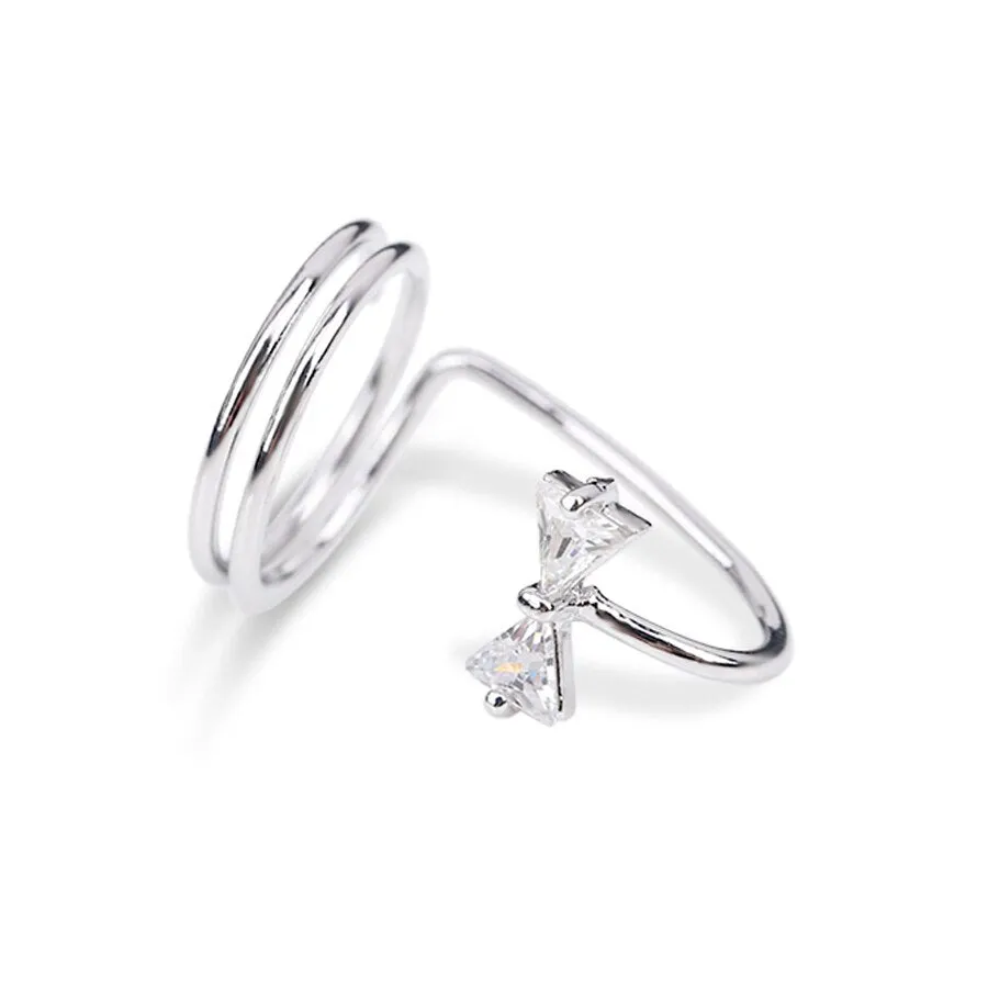 Gothic Metal Line Thin Nail Rings for Women Daily Fingertip Protective Cover Trendy Ring