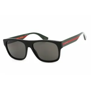 Gucci Men's Sunglasses - Black Polarized Plastic Full Rim Browline Frame | GG0341S 002