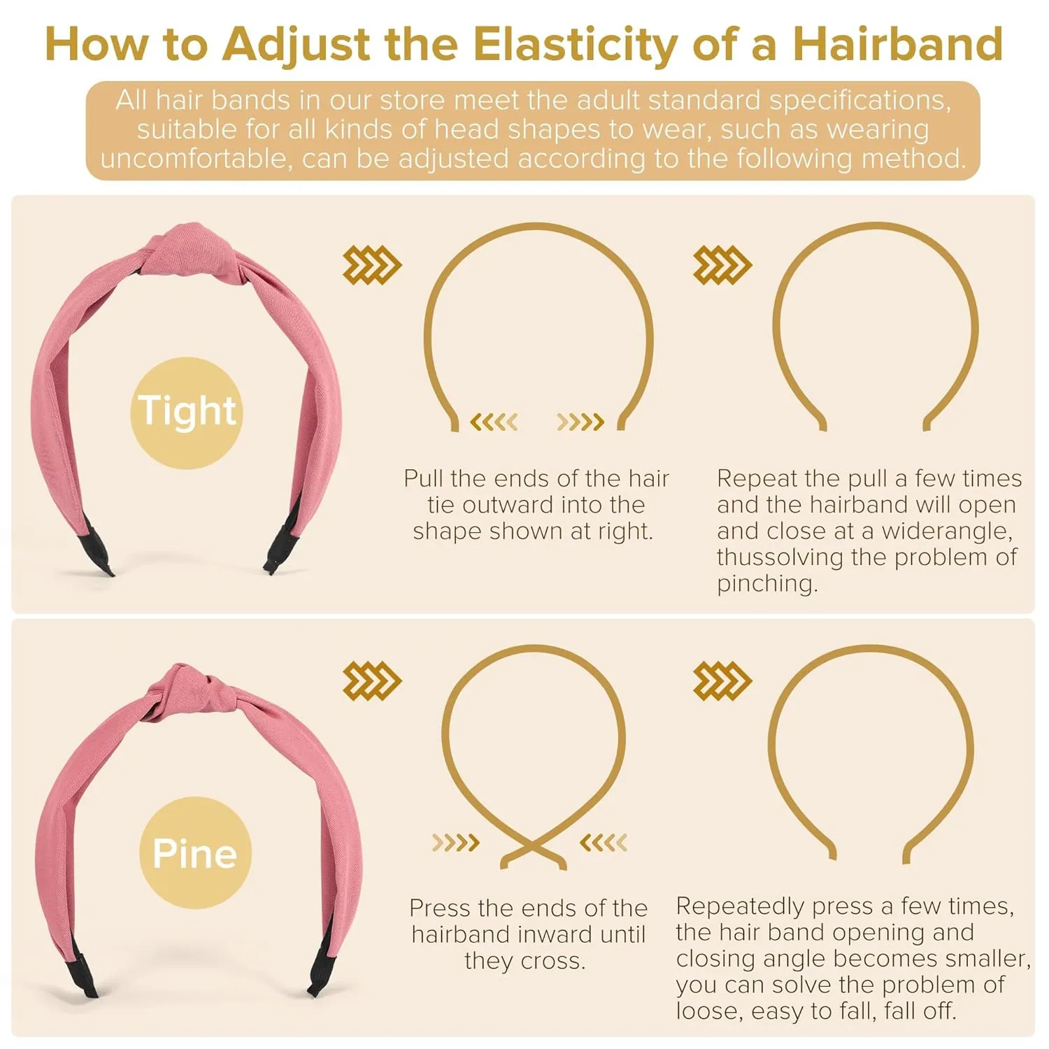 Headbands for Women Girls - 6PCS Stylish Top Knotted Headbands - Knotted Headband for Women - Head Bands Wide Hairband Hair Accessories