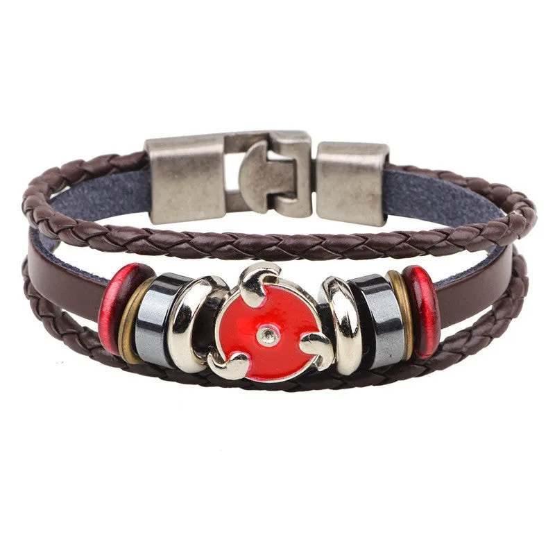 Hot Sale Bracelet Men Women Handmade Braid Genuine Leather bracelet Wrap Charm Skull Bracelet Bangle Men Jewelry