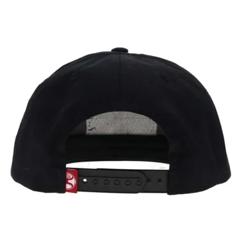 John Wayne Black 6-Panel Trucker with Red/White Patch - OSFA