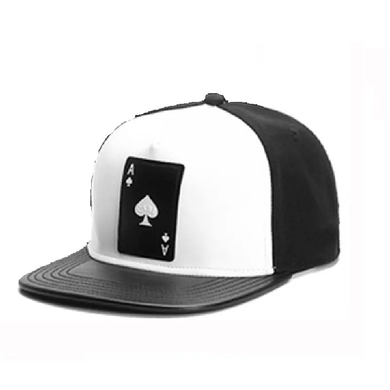 K Ace Poker Black Snapback Cap
