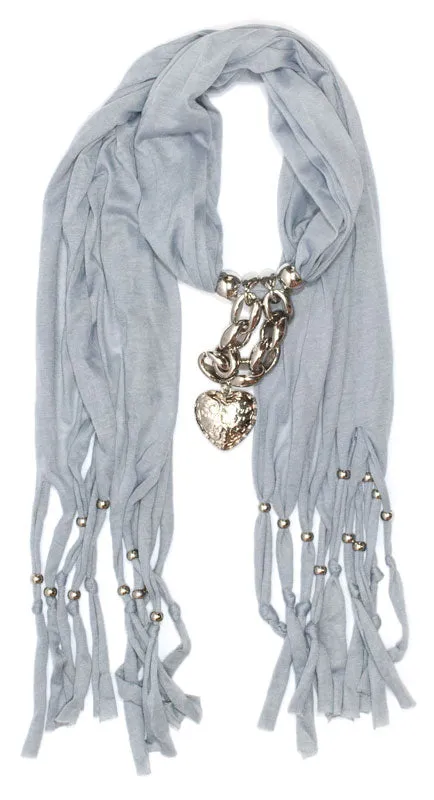 Ladies Heart Shape Pendants Fashion Scarf Wholesale